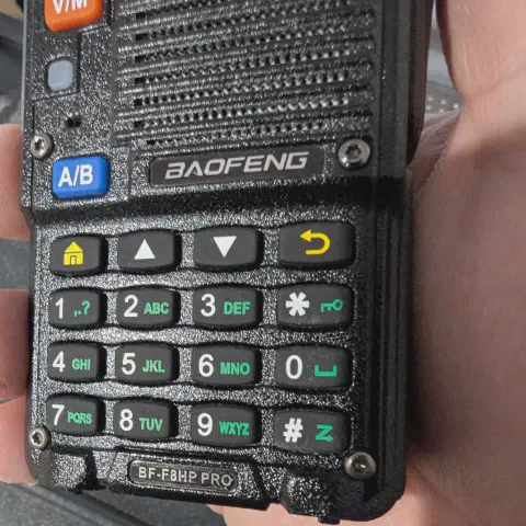 btech bf f8hp pro front view numeric keypad close up showing BF F8HP PRO label